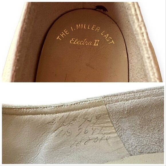 Vintage I. Miller 1950s Pointed toe pumps with Floral Embroidery. - Picture 10 of 15